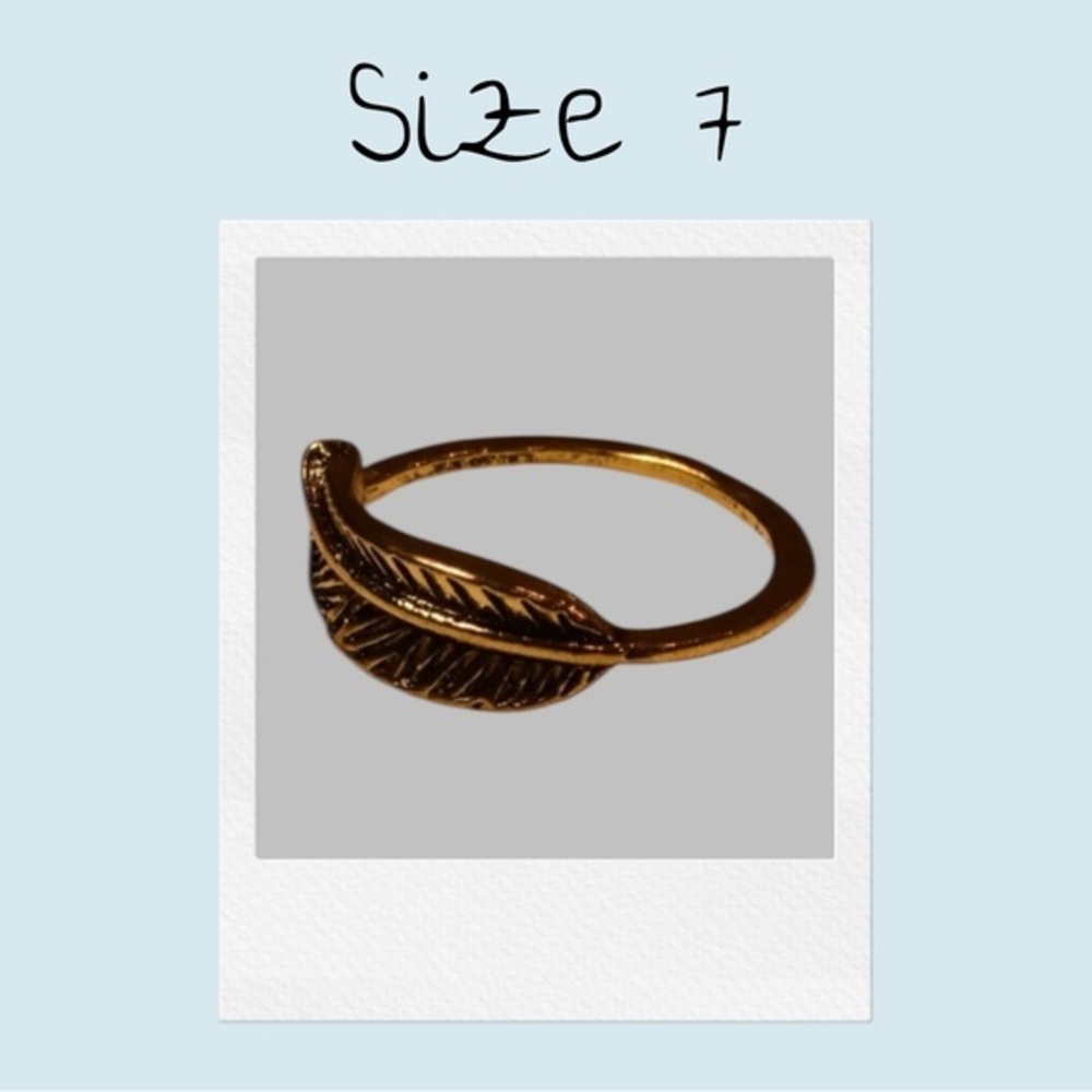 Gold Feather Ring
